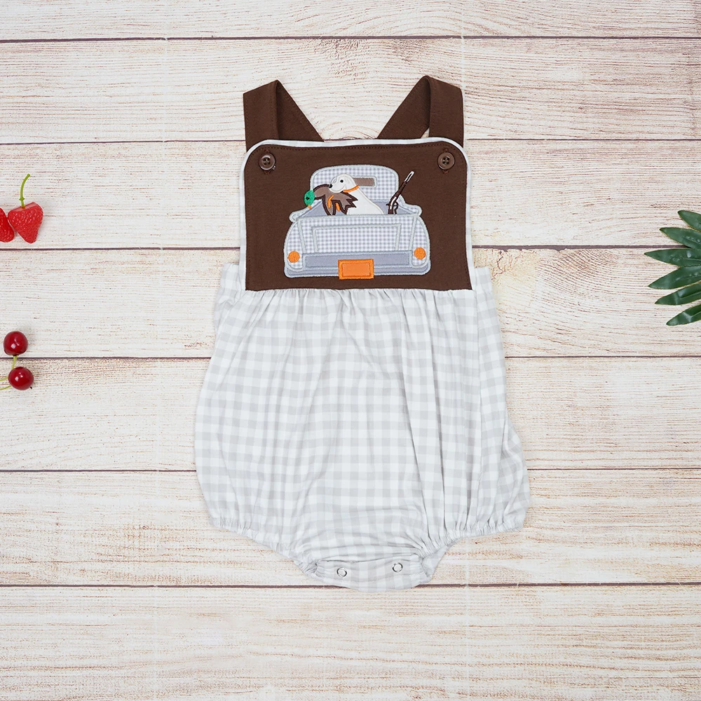 

Littice Jumpsuit Baby Boy Clothes Infant Romper Puppy Embroidery Sleeve T-shirts Shorts Bodysuit Children Outfits For 0-3T Boys