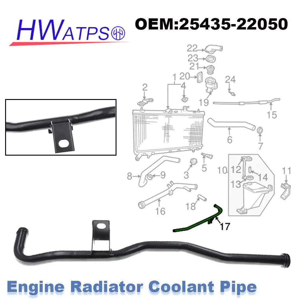 Для Hyundai акцент Гетц бензин 1 3 1995 л 2002-25435 радиатор охлаждающей жидкости труба