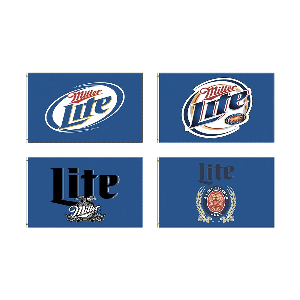 

3x5 Ft Miller Lite Flag Polyester Digital Printed Logo Banner For Club