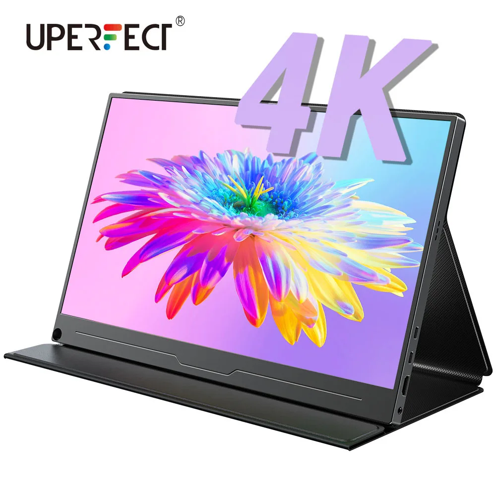 

UPERFECT 15,6 дюймов 4K UHD портативный монитор 3840*2160 IPS HDR двойной динамик ПК игровой дисплей с VESA для телефона ноутбука Xbox PS4