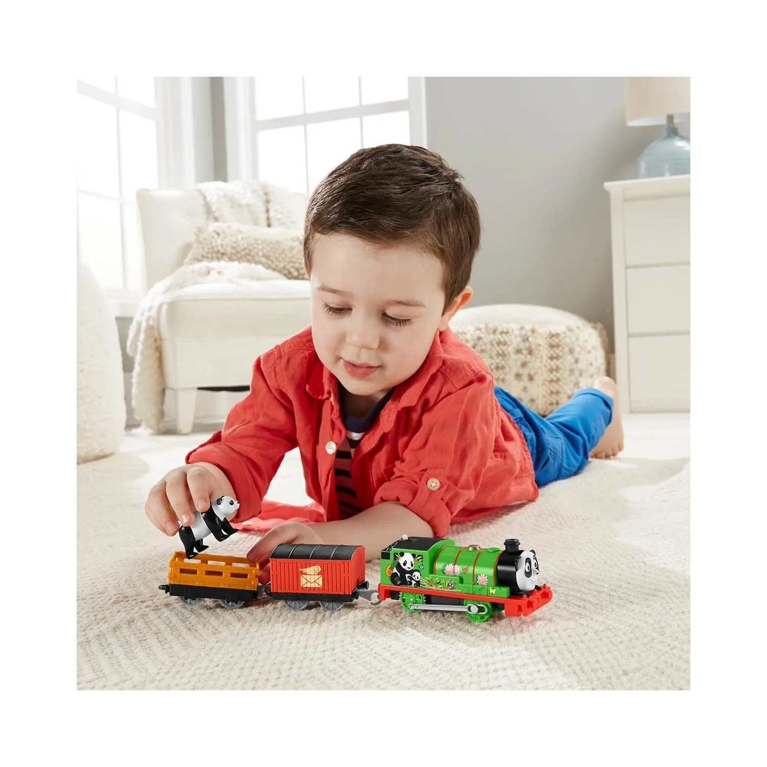 Оригинальный набор поездов Thomas and Friends металлическая панда Перси моторизованный