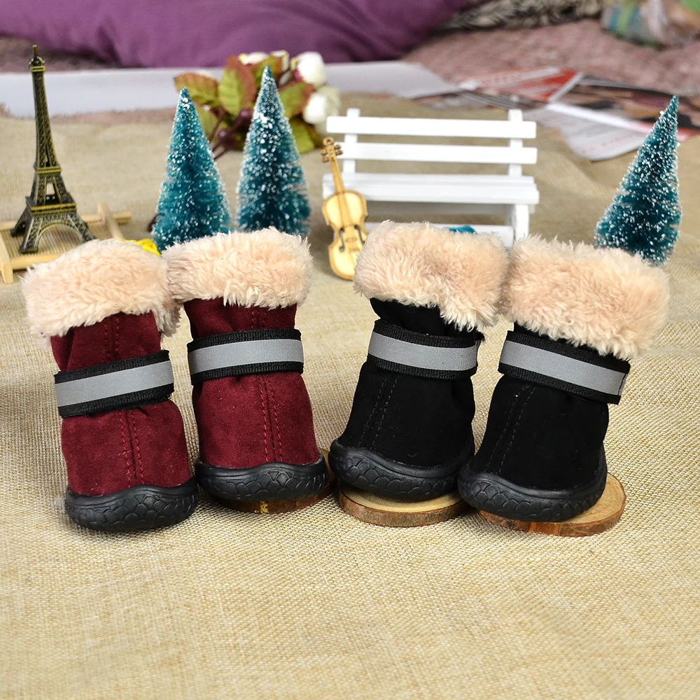 

New reflective tape decorative pet snow boots dog shoes dog shoes LWD-S071