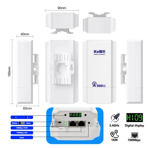 KUWFI Outdoor Wi-Fi Репитер 300Mbps