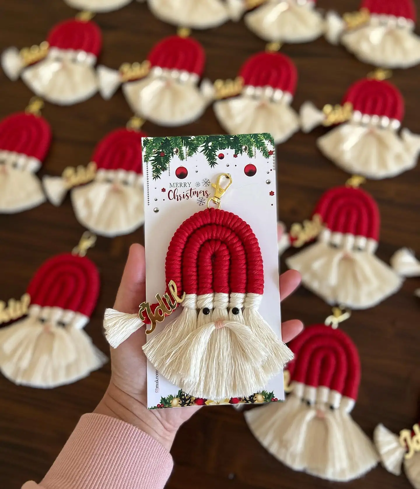 

Брелок макраме в подарок на Рождество 20 штук