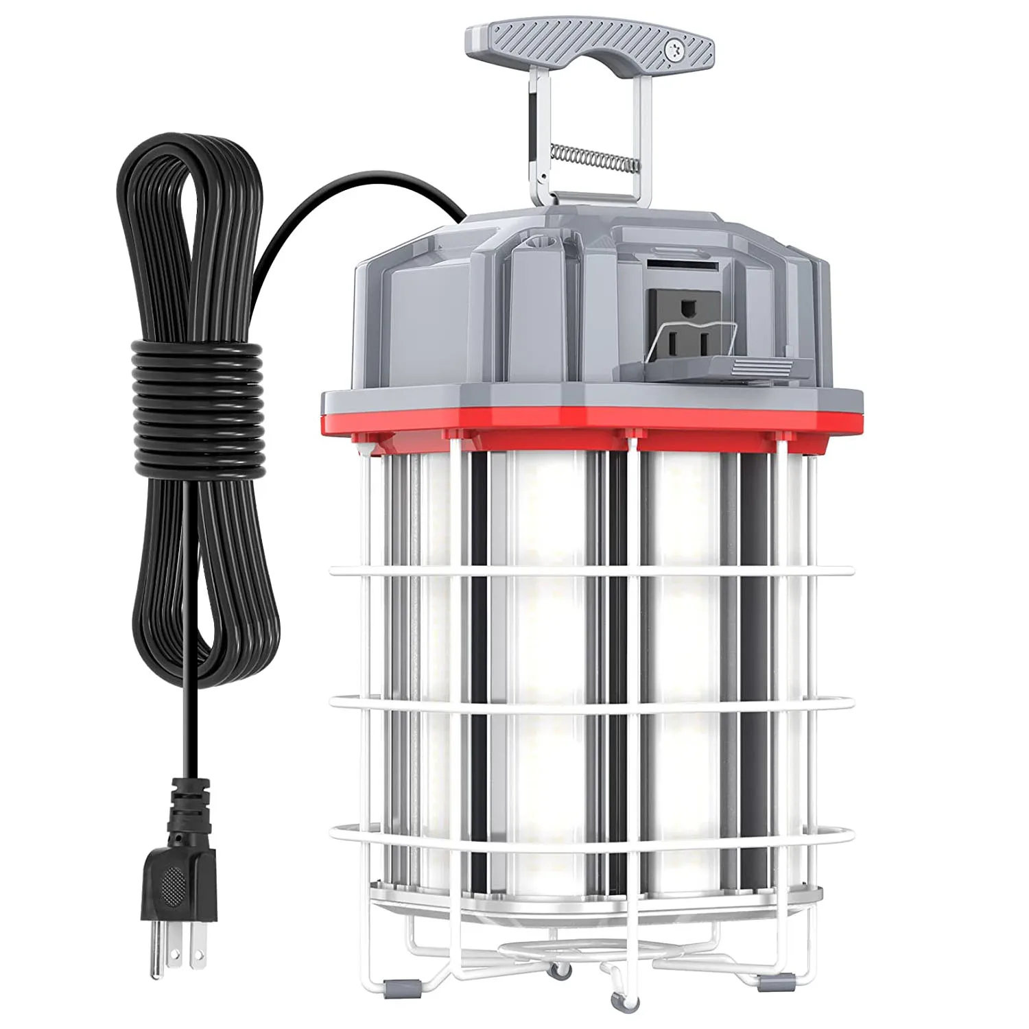 

150W LED Construction Light ETL Listed 22500Lm 5000K Linkable LED Temporary Hanging Work Light Portable Job Site Light with Hook