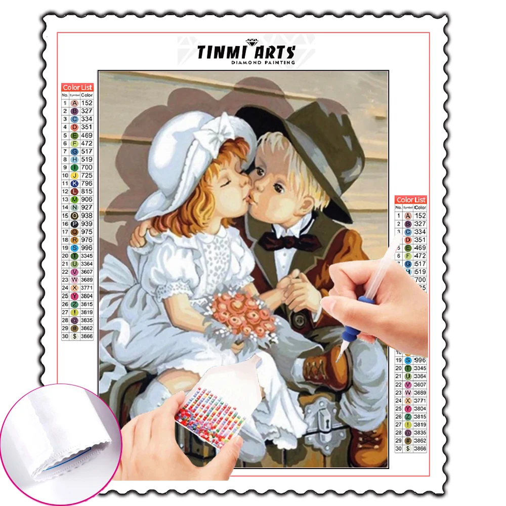 

5D Diamond Embroidery Child Portrait Cross Stitch Boy Girl Diamond Painting Couples Rhinestones Mosaic DIY Handmade Hobby