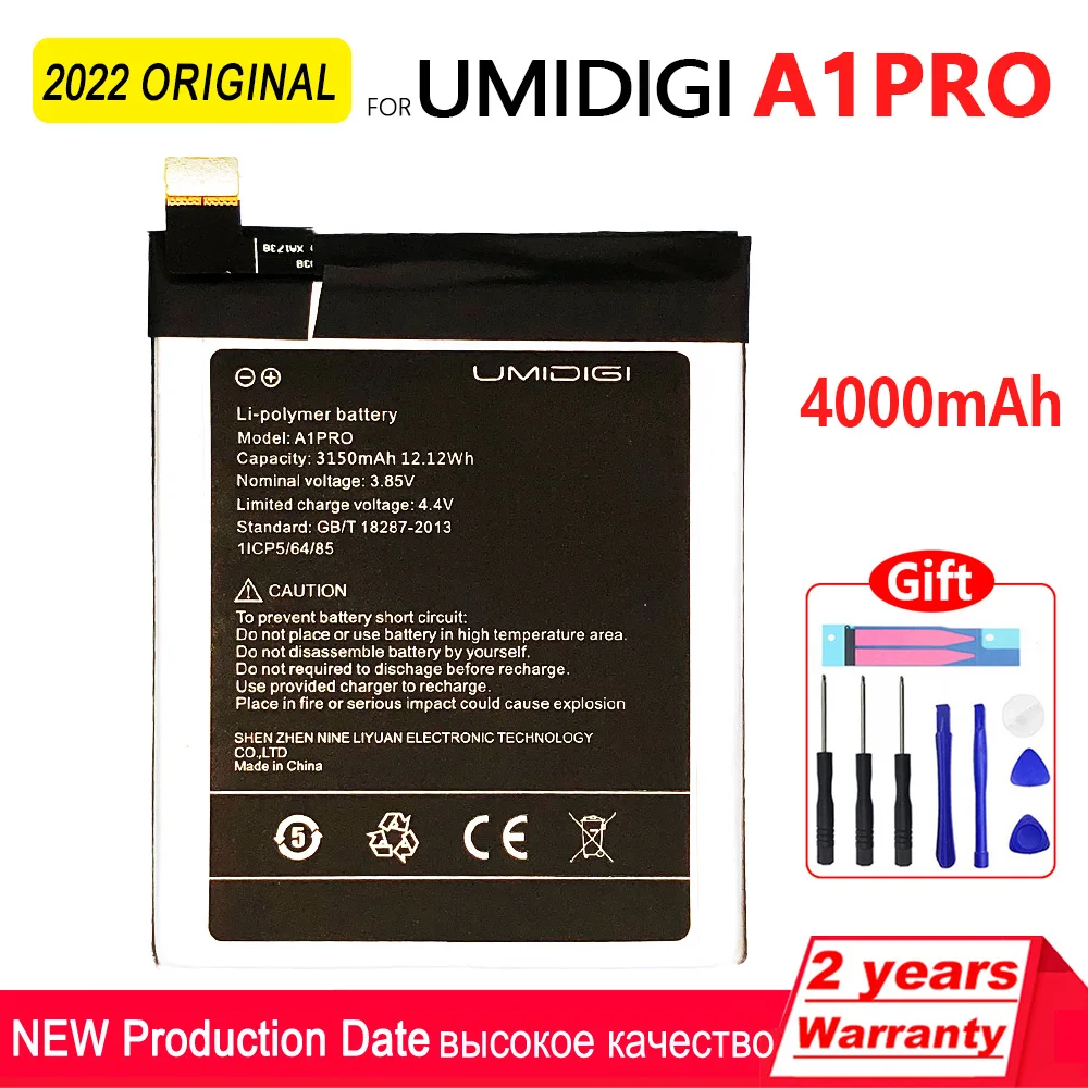 

100% Original 3150mAh A1 Pro Rechargeable Phone Battery For UMI Umidigi A1 Pro High quality Batteries With Tools+Tracking Number