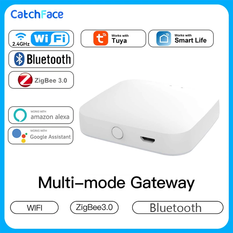 Tuya Smart Multi-mode Gateway Hub Smart Home Bridge WiFi Bluetooth ZigBee APP Wireless Remote Control Alexa Google Home