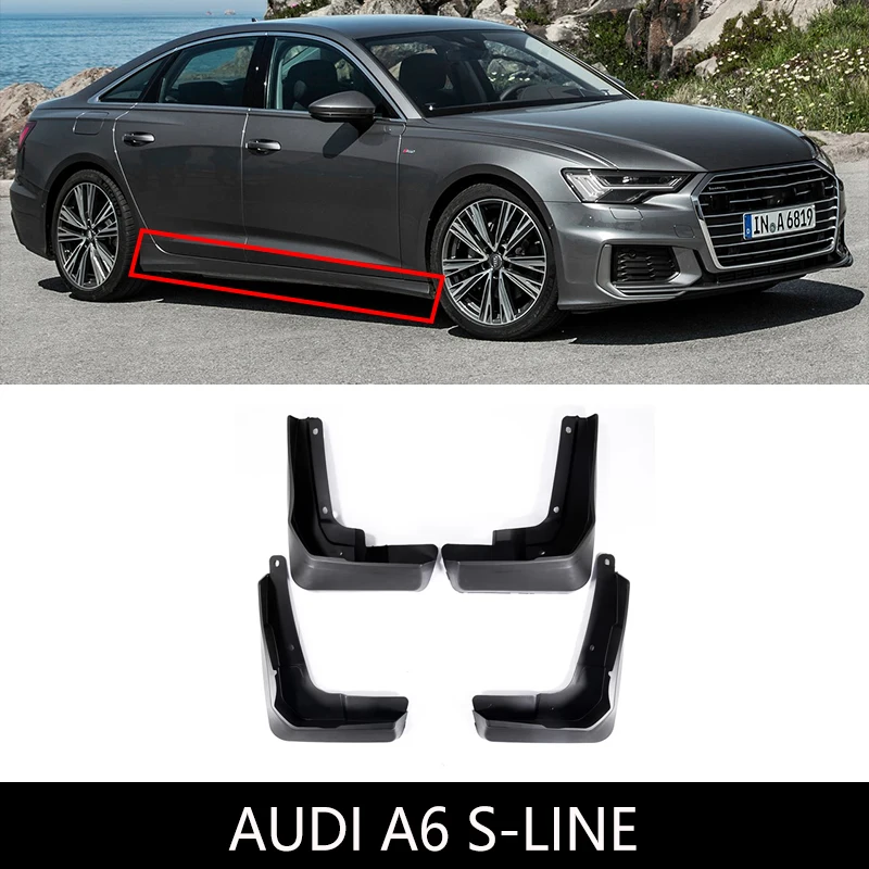 

Для Audi A6 C8 Saloon S-Line 2019 2020 2021 2022 2023 2024 Брызговики Защита Брызговики Брызговики Крыло Автомобильные Аксессуары