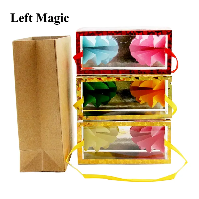 Large Appearing Flower Boxes Dream Bag Magic Tricks  Size(28*11*11cm)  Flower From Empty Box Stage Magic Props Magician Illusion images - 2