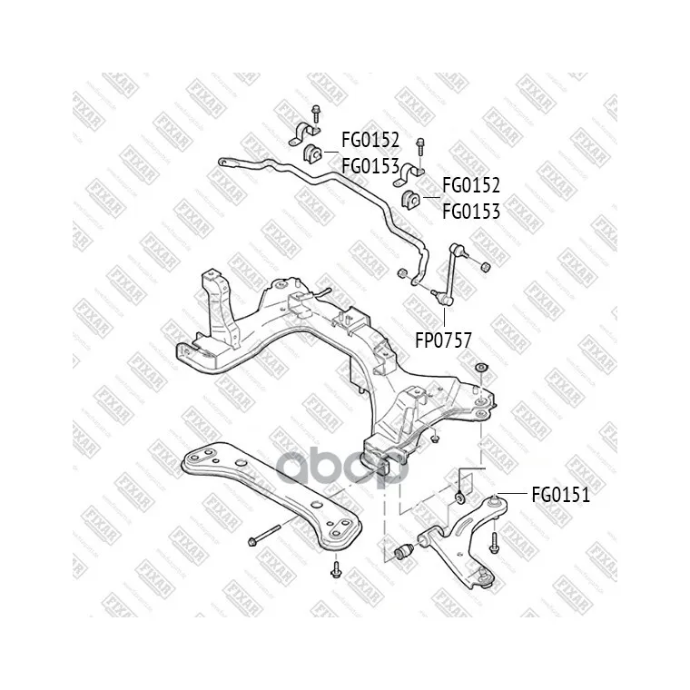 Сайлентблок Переднего Рычага Задний Ford Maverick 98-Mazda Tribute 01- Fg0151 FIXAR арт. FG0151