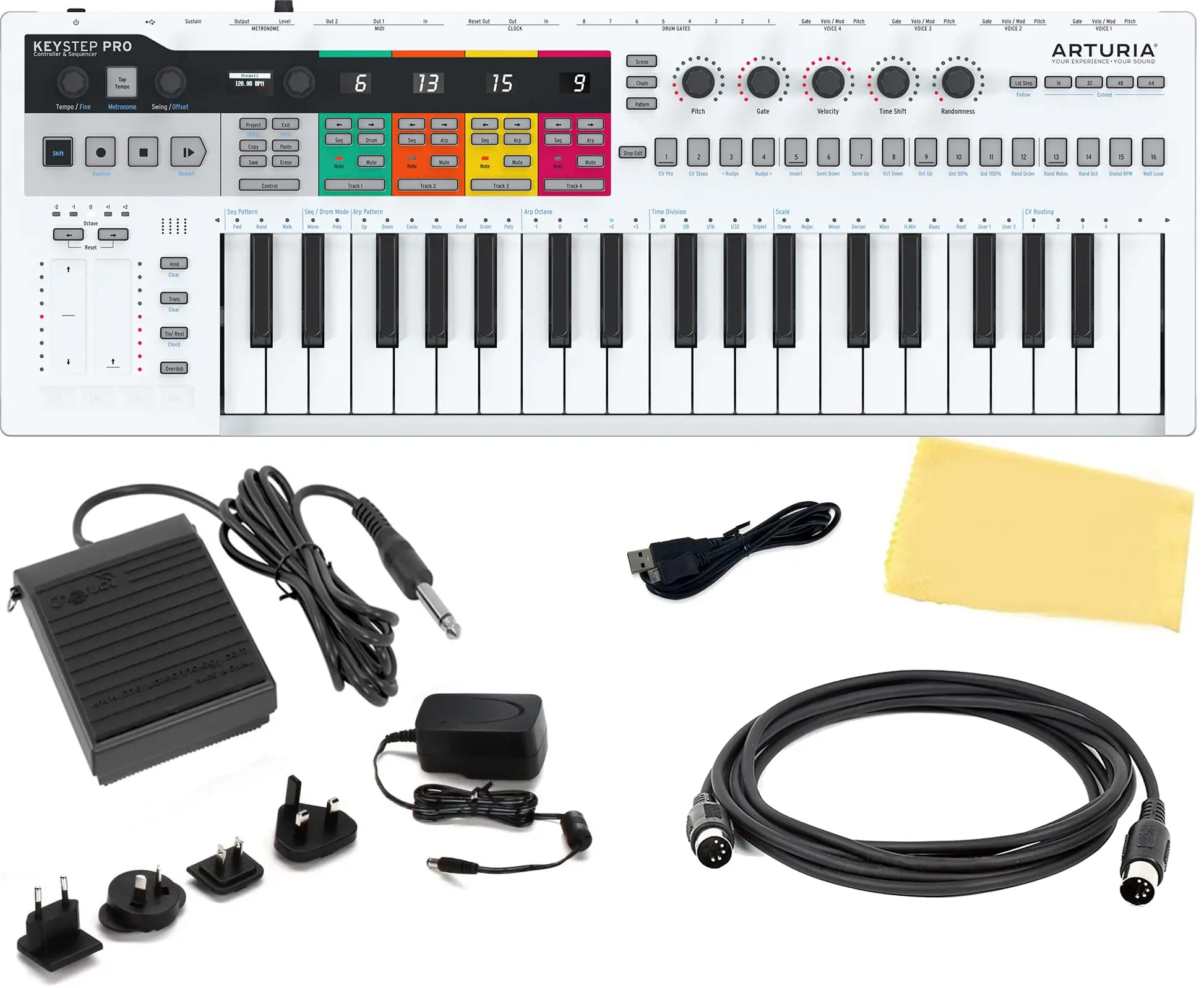 

Высокое качество на Arturia KeyStep Pro 37-клавишный контроллер и блесток