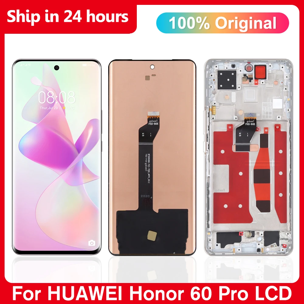 

Оригинальный экран 6,78 дюйма для Honor 60 Pro, ЖК-дисплей, цифровой преобразователь экрана в сборе, замена для Honor 60 Pro TNA-AN00 LCD