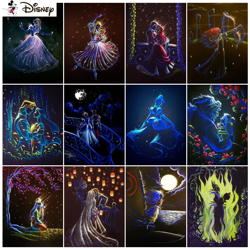 

Алмазная вышивка Disney 5D, набор для рукоделия «мультяшная принцесса», картина для творчества, вышивка крестиком, украшение для дома, подарок