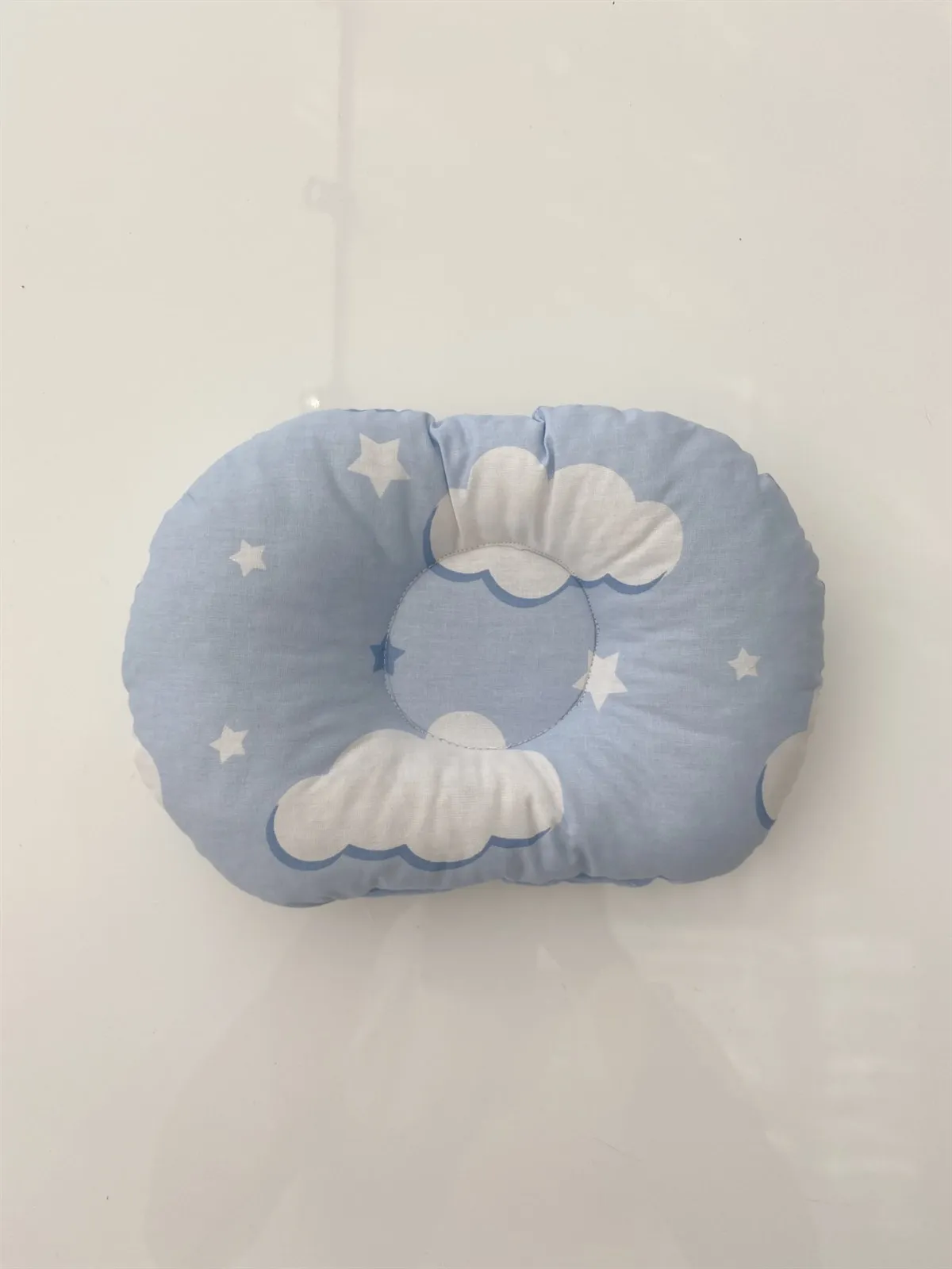 

Jaju Baby Blue Cloud Flat Head Pillow Head Shaper Baby Pillow