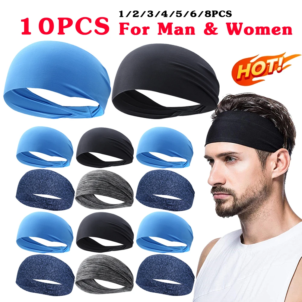 

1-10pcs Ultra-Thin Sports Sweatband Breathable Absorbent Headband Sweat Hair Head Band Soft Smooth Outdoor Sport Yoga Headband
