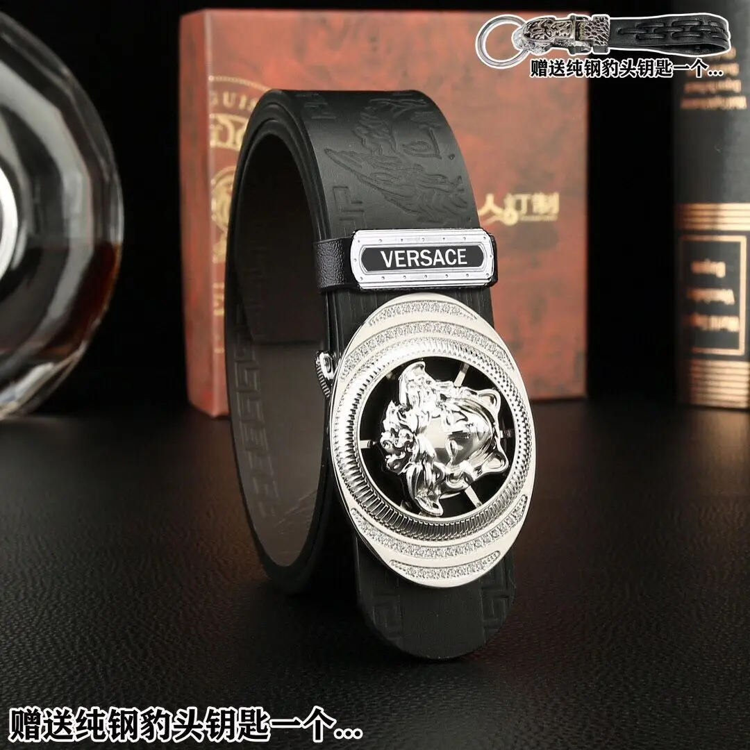 точная копия 1:1 Модный Новый Бутик VERSACE Style Копия КлассичесКого Роскошного Мужского Ремня Длиной 38 См