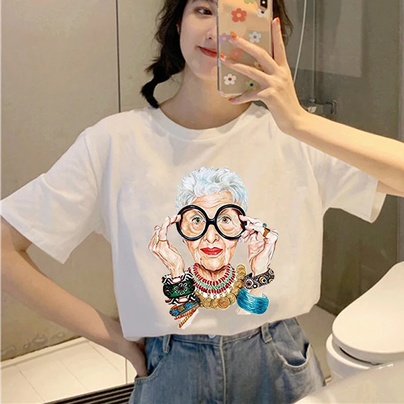 

Summer high quality trend Korean women's top cotton 100% short sleeve T-shirt fashion street casual loose plus size Tees