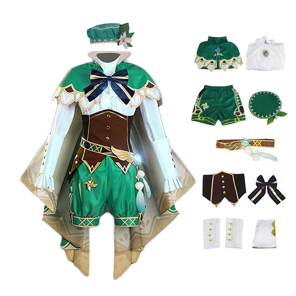 

Костюм для косплея Венти, персонажи фильма геншин, костюм для косплея, полный комплект, костюм на Хэллоуин