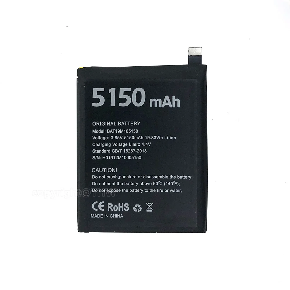 100% Оригинальный аккумулятор для телефона 5150 мАч S95 PRO Для DOOGEE pro BAT19M105150