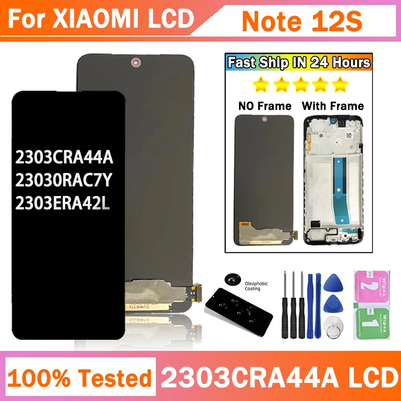 6 43 'ɺMOLED для Xiaomi Redmi Note 12S 23030RAC7Y ЖК-дисплей с цифровым преобразователем
