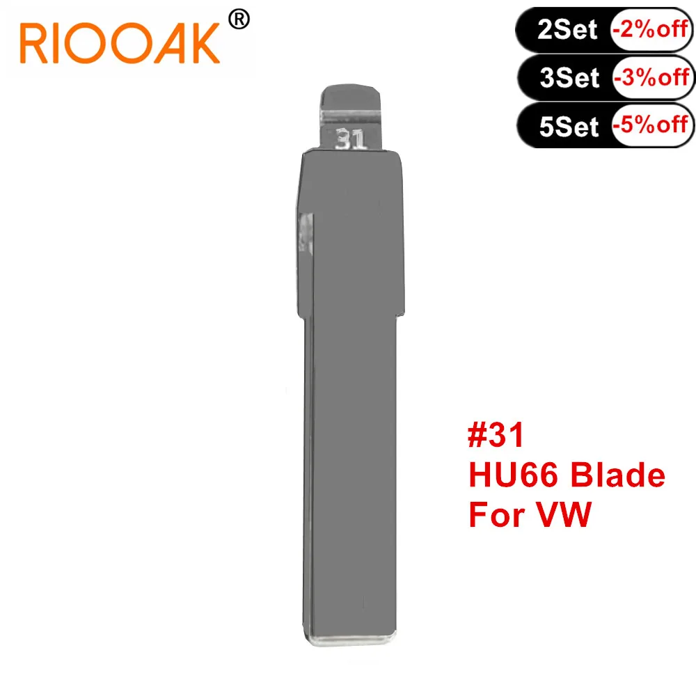 50/100pcs #31 HAA HU66 Blade Remote Folding Flip Blank Replacement Car Key Blade For VW Passat Bora Skoda Seat Audi A6 A4 Q3 TT