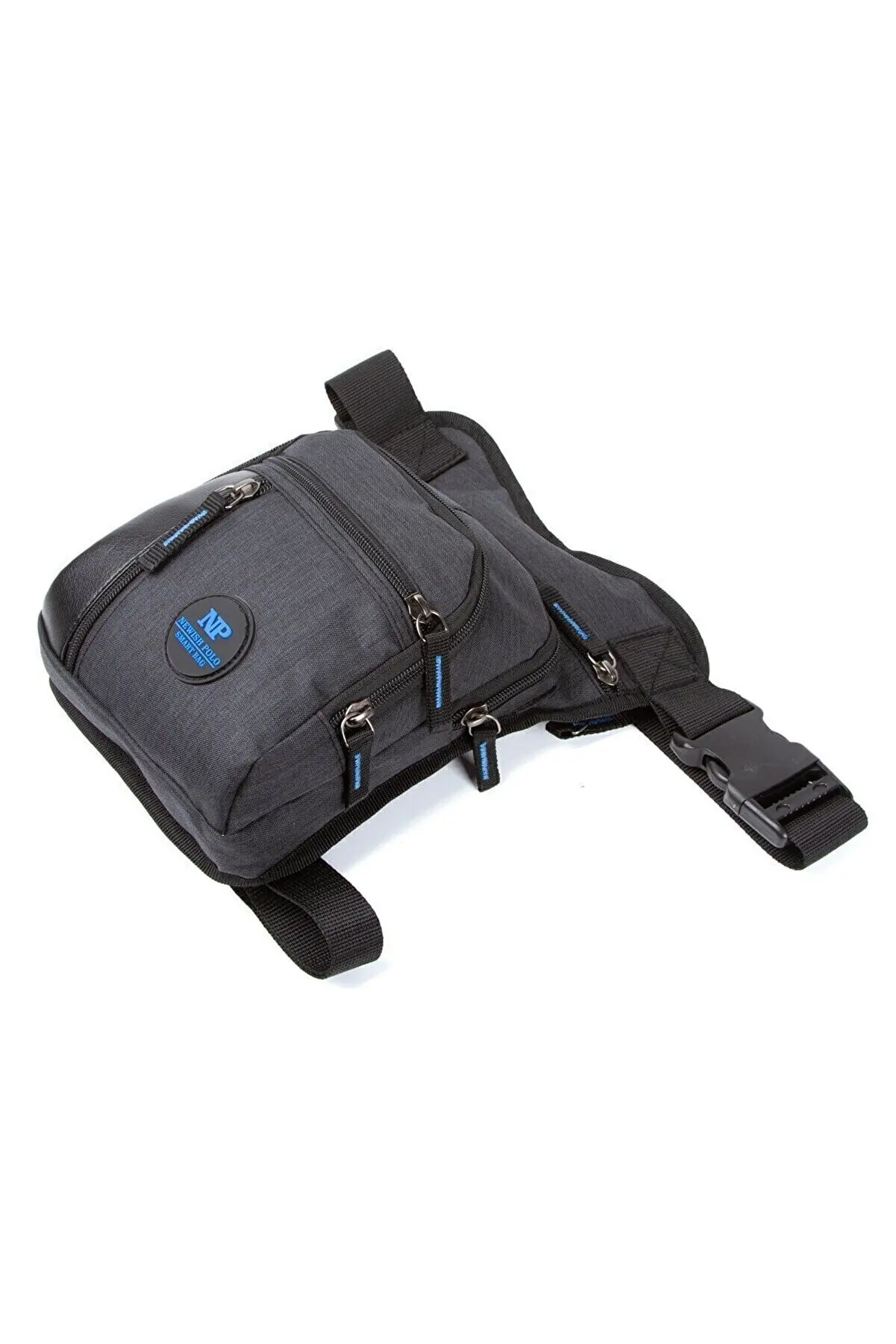 

Men's Waterproof Linen Fabric Biker Courier Waist Leg Bag With Adjustable Strap For Leg And Waist