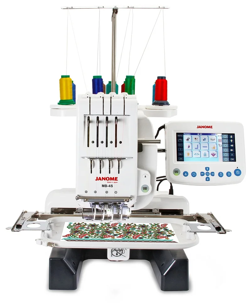 

100% AUTHENTIC Janome MB-4S Four Needle Embroidery Machine with Accessories