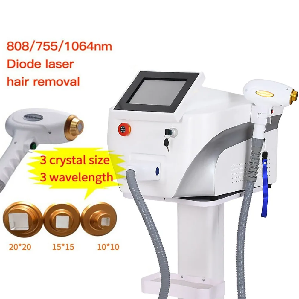 

755/808/1064Nm Depilation Machine Depilacion Portable Laser Diode 808Nm Diodo Laser Hair Removal Trio Wavelengths Diode Laser