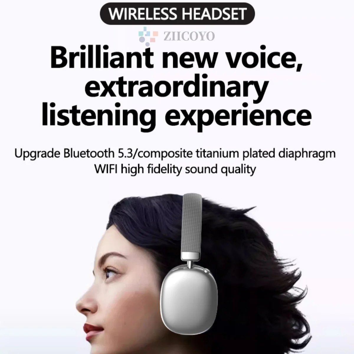 ZIICOYO Модные беспроводные игровые наушники Bluetooth интеллектуальные Hi-Fi с