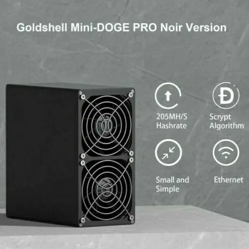

01 Brand New Goldshell Mini DOGE Pro Miner WIFI 205MH/s 220W Dogecoin & Ltcconin with PSU
