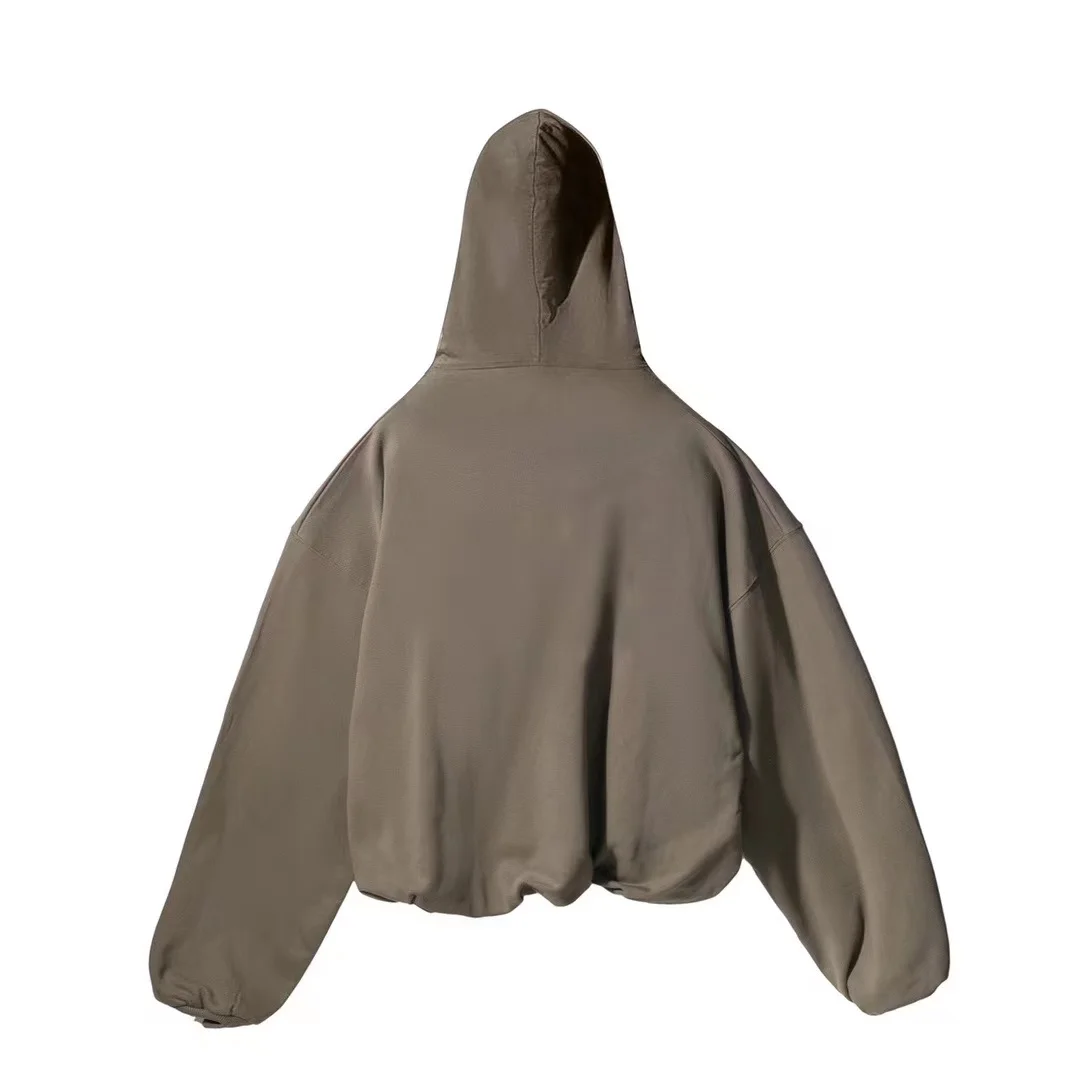 High-quality solid color Kanye West joint sweater for men and women with the same loose hooded pullover oversiez street style
