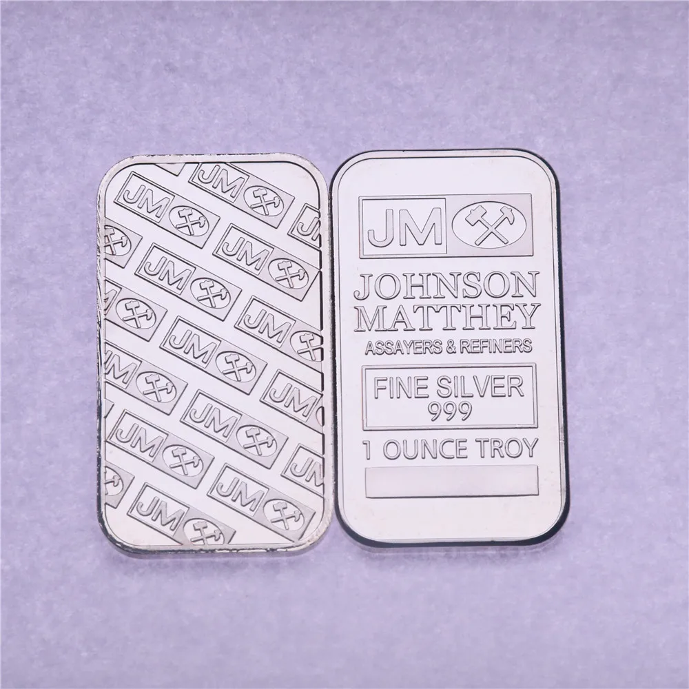 

1 oz Johnson Matthey Siver Bar gift Silver clad Bar Bullion Crafts Collection Non-Magnetic