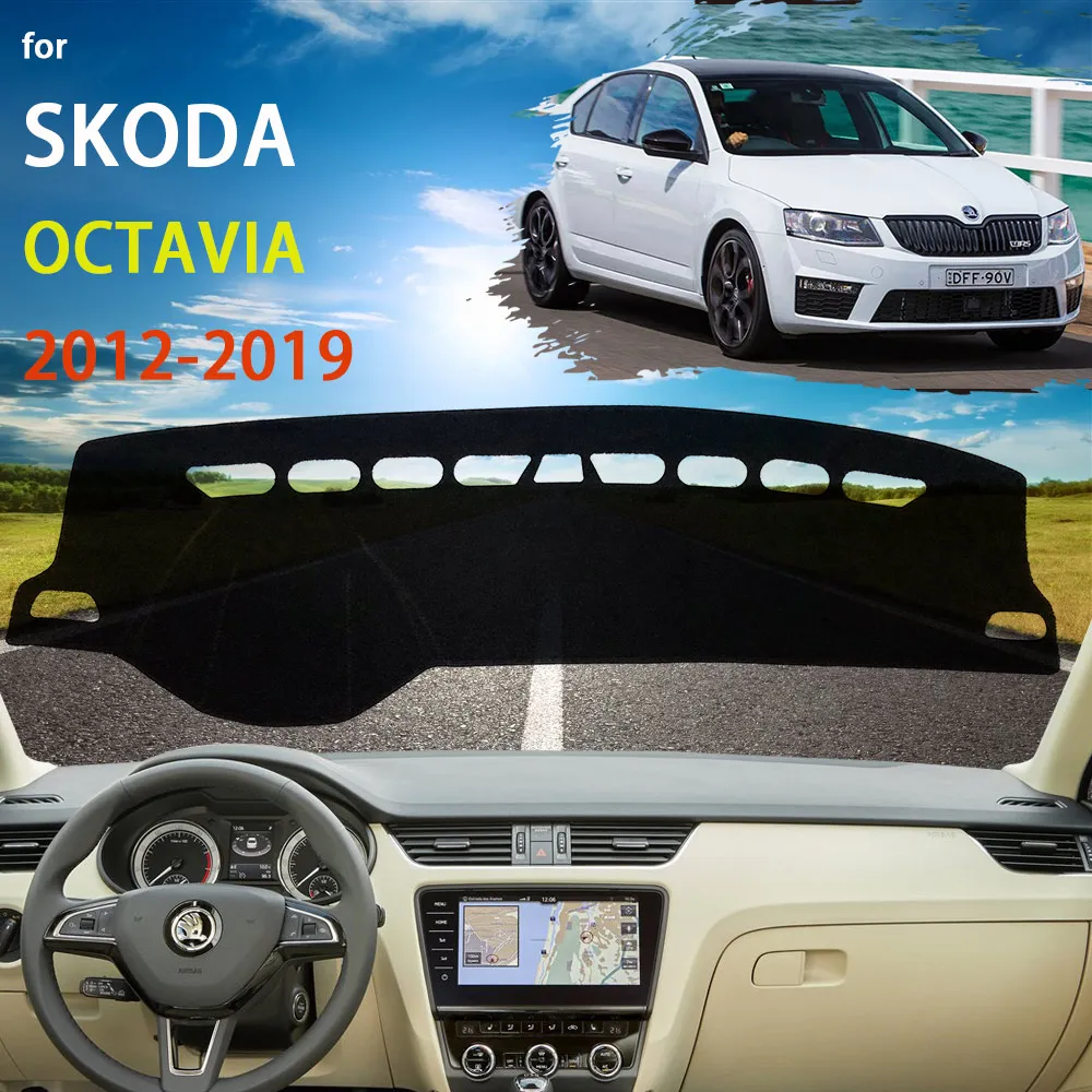 

Коврик для приборной панели, коврик для Skoda Octavia Mk3 5E 2013 2014 2015 2016 2017 2018, защитный солнцезащитный козырек, аксессуары