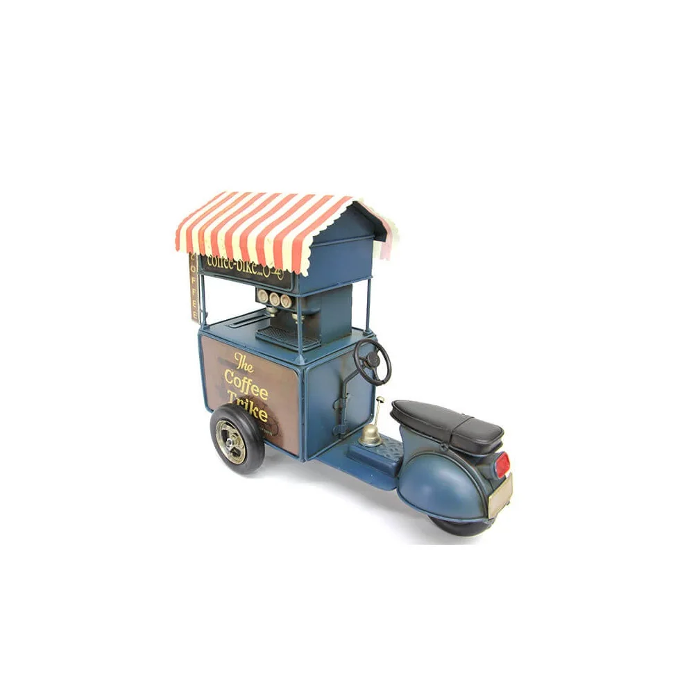 Кофейная тележка винтажная металлическая 27 см декоративная коллекционная