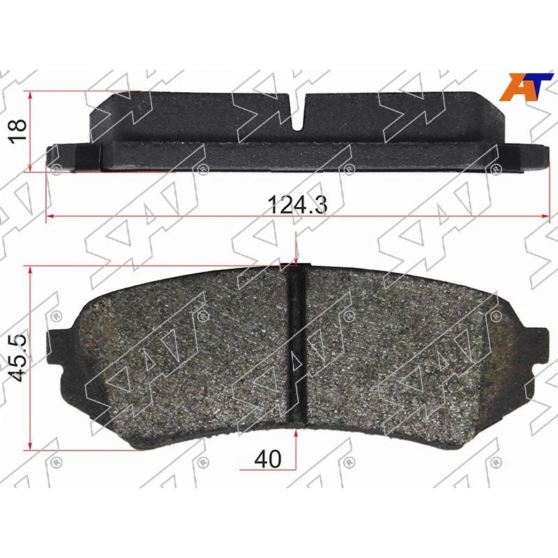 Колодки тормозные зад TOYOTA LAND CRUISER 100 LEXUS LX470 98-07 SAT ST-04466-60070 Задние колодки