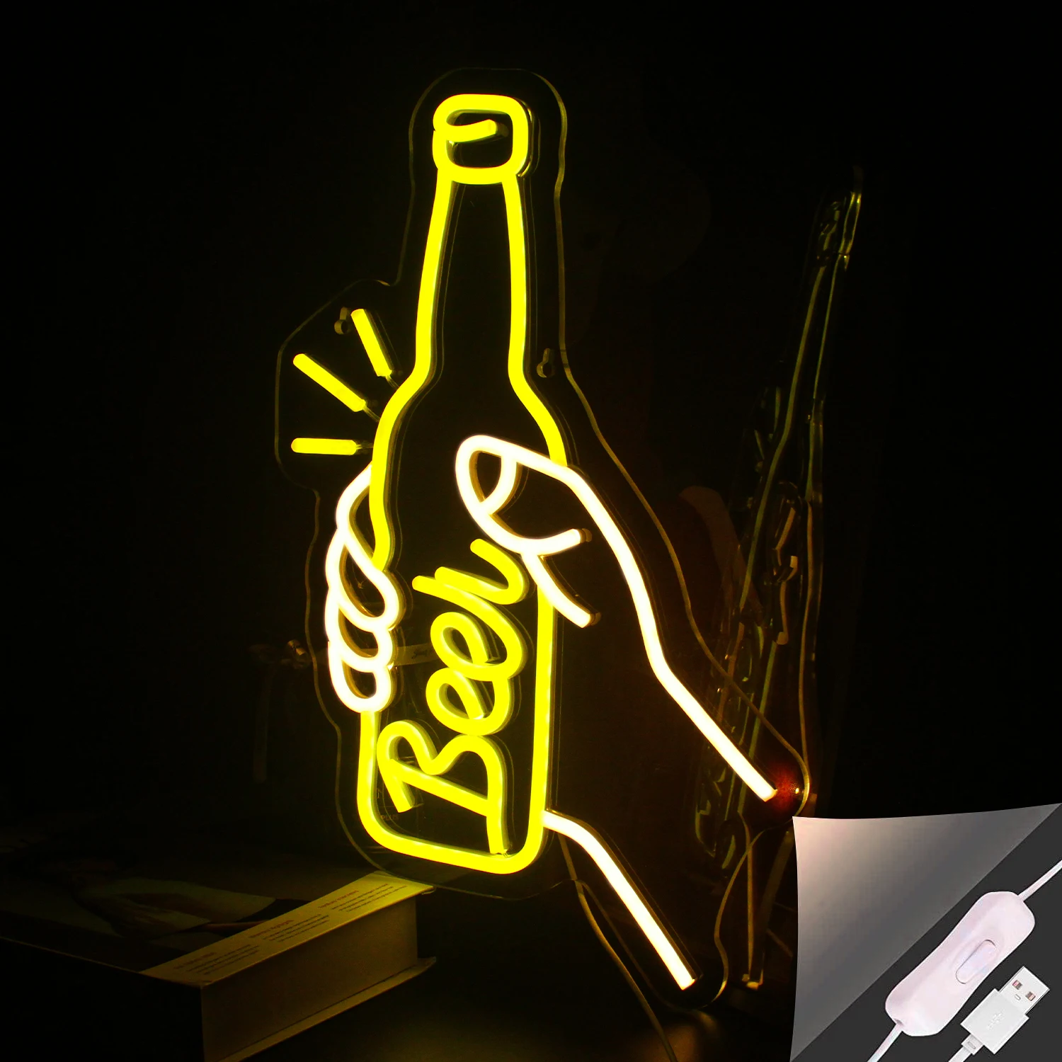 

Неоновая вывеска для LED бара, пиввечерние вечеринки, клубной комнаты, подвесное освещение с питанием от USB, украшение для стен