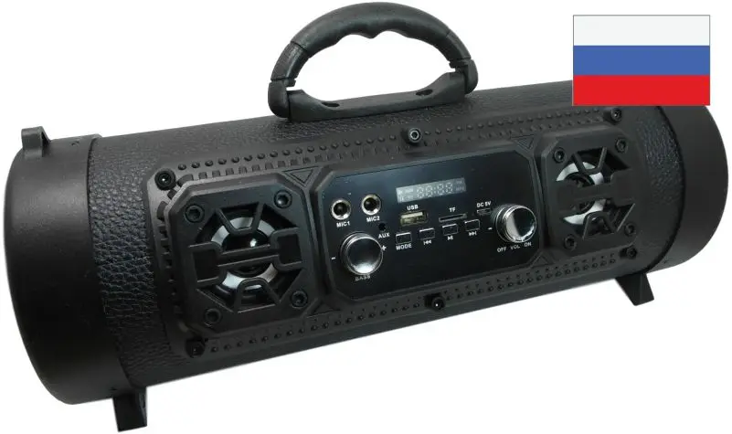 Bluetooth портативная акустика M74 Черная (micro SD USB 15W AUX) |
