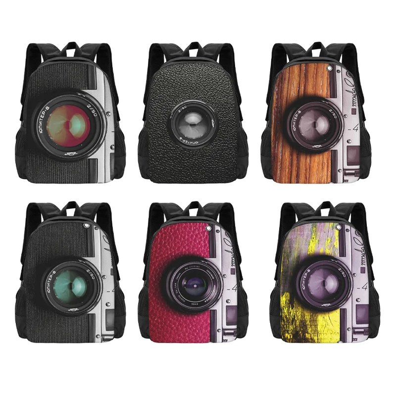 Vintage Camera Photographer Gift Design Backpack for Girls Boys Travel RucksackBackpacks for Teenage School Bag