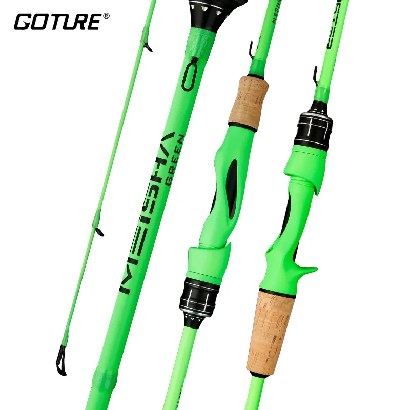 Enlarge Goture Monster Green 30T High Carbon Power L Carbon Spinning Casting Fishing Rod Throw Lure Rod for White-Striped Mandarin Fish