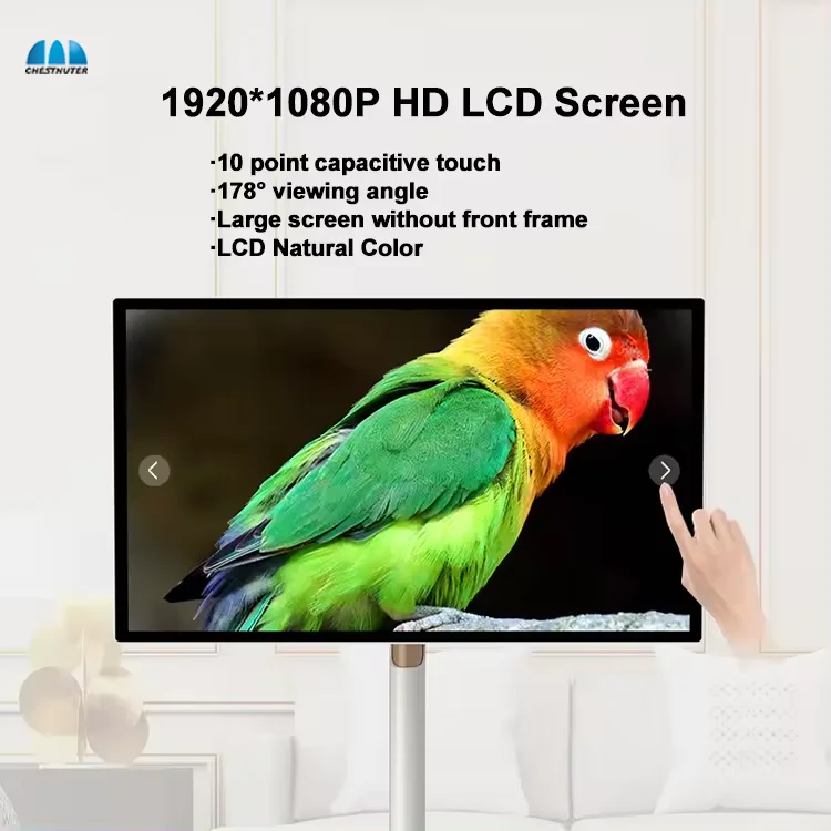 Фото 27-дюймовый портативный монитор 4K Android, 8 + 12 ГБ | Беспроводной экран BT/WiFi, литой | Синхронизация телефона/ПК | HDMI/USB-C | Работа, игровая и потоковая передача №5