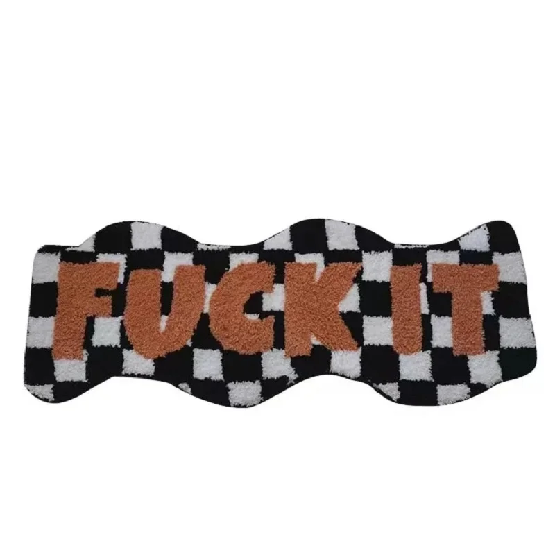 

LAKEA Checkerboard Tufting Soft Carpet Living Room Rug Bathroom Non-Slip Abosrbent Nordic Soft Floor Entrance Mat Dropshipping