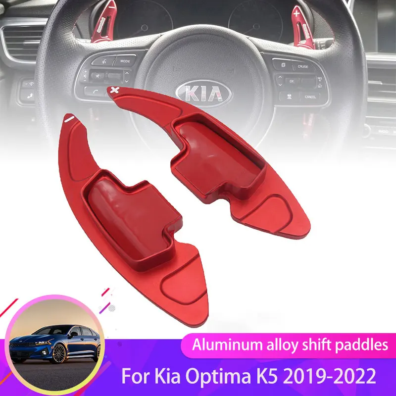 2 Pcs Shifter Paddle For Kia Optima K5 DL3 2019 2020 2021 2022 Car Steering Wheel Aluminium Extension Gear DSG Sticker Styling