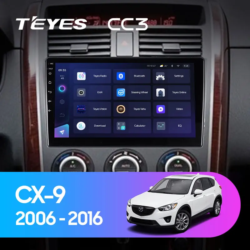 TEYES CC3 Штатная магнитола For Мазда СХ-9 TB Mazda CX9 CX-9 CX 9 2006 - 2016 до 8-ЯДЕР 6 + 128ГБ 27EQ DSP