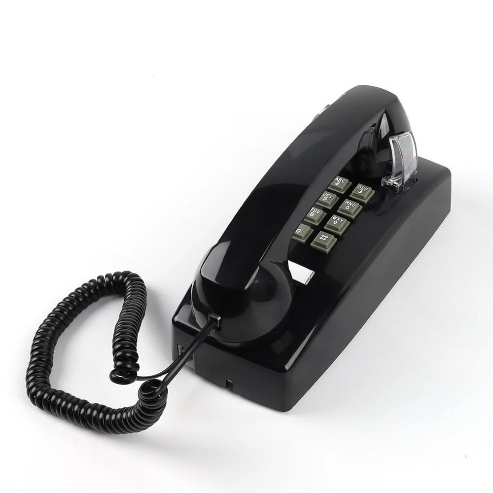 Wall-mounted Retro telephones for Home Office Hotel School Corded Single Line Basic Telephone for Seniors Landline phone