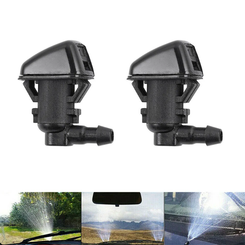 

2pcs Car Washer Nozzles Black ABS Plastic For Ford Fiesta 2011-2015 Front Windscreen Wiper Spray Washer Nozzles BT4Z17603A