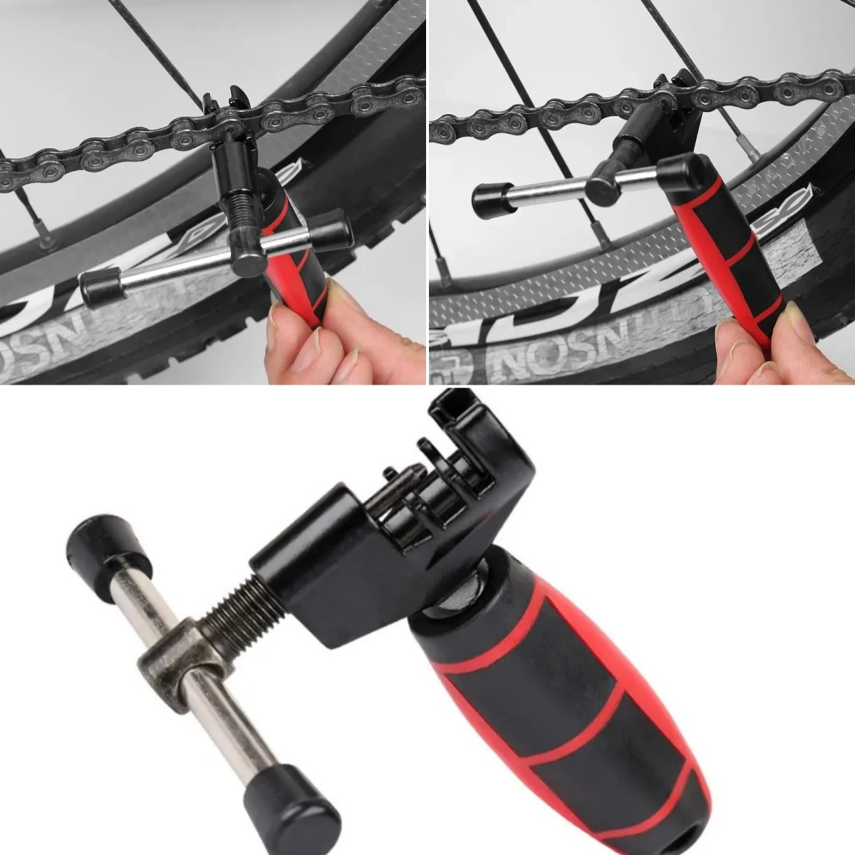 

Bike Chain Link Remover Mountain Bike Chain Breaker Splitter Portable Steel Dechainer Bicycle Repair Tool