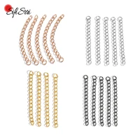 sifisrri 10pcslot stainless steel extension extended tail chain diy jewelry making findings bracelet necklace accessories
