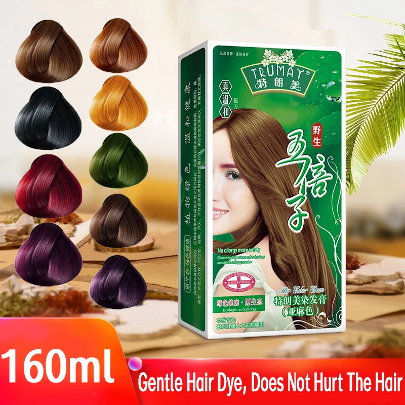 Dye Cream Natural Permanent Hair Dye With Peroxide Gream
