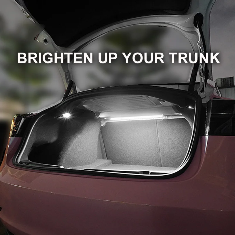 

Осветительная светодиодсветильник багажника для Tesla Model 3, штепсельная вилка багажника, аксессуары 3